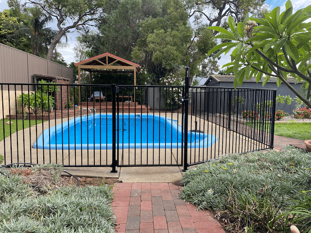 Black Pool Fencing and Gate