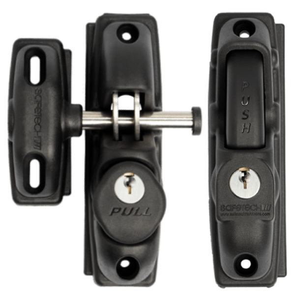 Double sided key lockable latch
